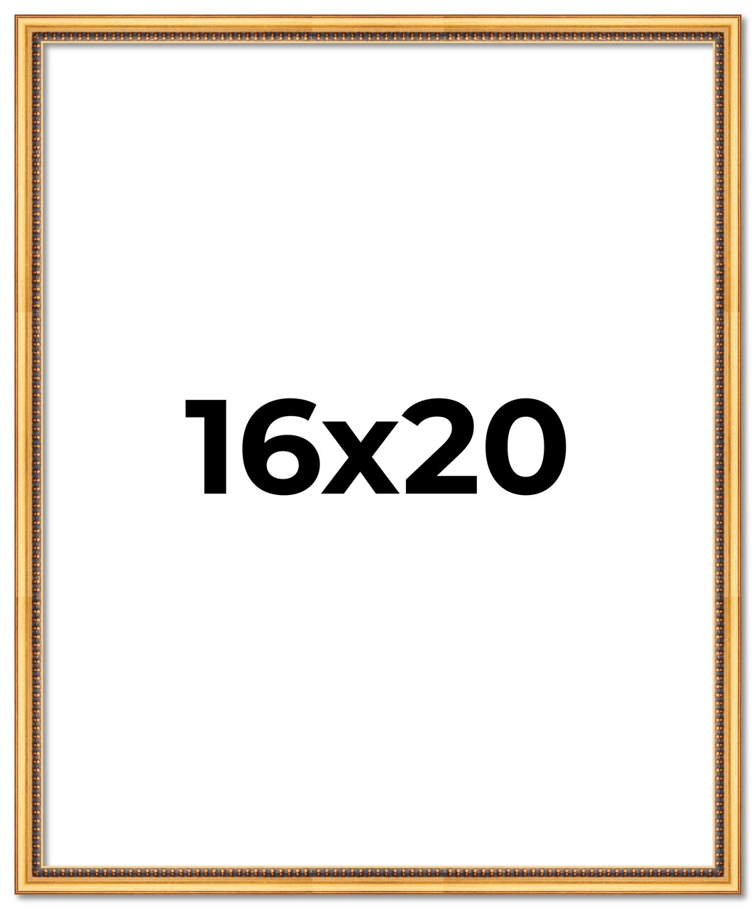 Classic Modern Gold Picture Frame - UV Acrylic, Foam Board Backing, Hanging Hardware